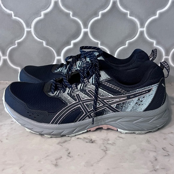 Asics GEL-Venture 9 Women's Trail Running Shoes Navy Athletic Sneakers Size 10.5 - Picture 5 of 11